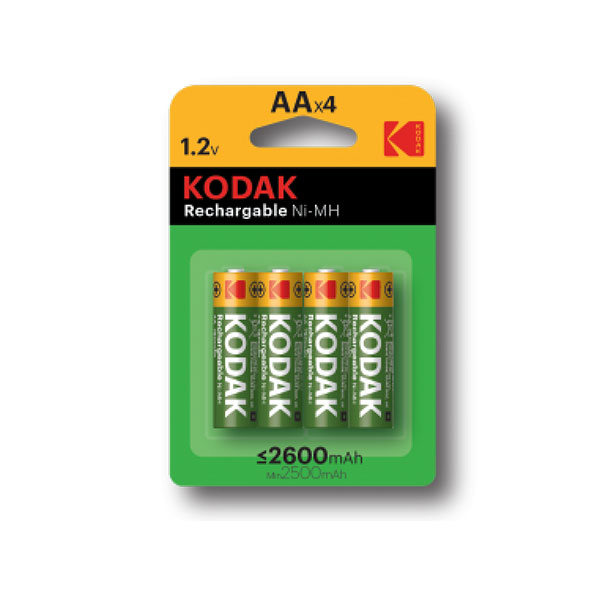 Kodak 2600 mAh AA Rechargeable Battery (4 pack)