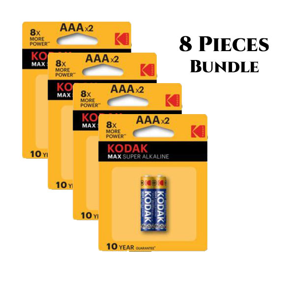 Kodak AAA MAX Alkaline Battery  (8 Pieces bundle) 