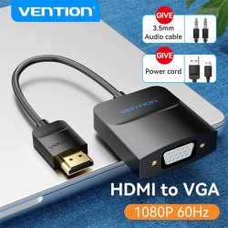 product image of VENTION 42154 HDMI to VGA Converter 0.15M Black with Specification and Price in BDT