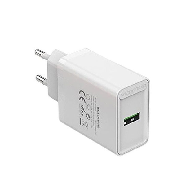 VENTION FABW0-EU 1-port USB Wall Charger(18W) EU-Plug White