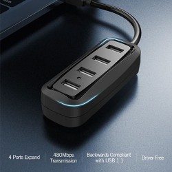 product image of VENTION VAS-J43-B100 4 Port USB 2.0 Hub with Specification and Price in BDT