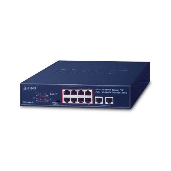 image of Planet FSD-1008HP 8-Port 120W PoE Unmanaged Switch  with Spec and Price in BDT