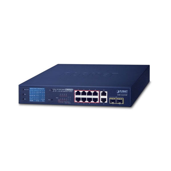 image of Planet GSD-1222VHP 8-Port Ethernet Switch with Spec and Price in BDT