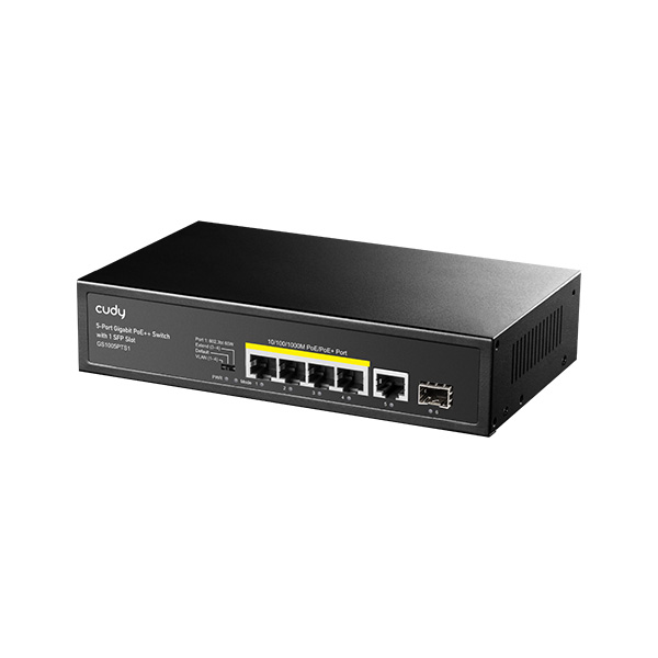 image of Cudy GS1005PTS1 5-Port Gigabit PoE+ Switch with 1 SFP Slot with Spec and Price in BDT