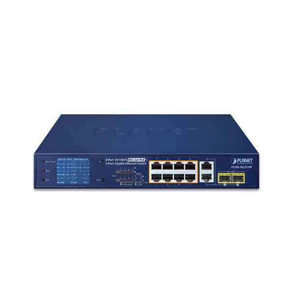 image of Planet  FGSD-1022VHP 8-Port 120W PoE Unmanaged Switch  with Spec and Price in BDT