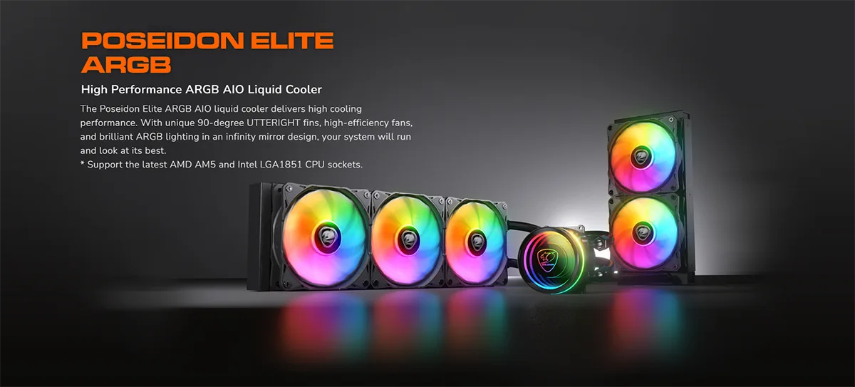 COUGAR Poseidon Elite ARGB AIO CPU Wasserkühlung (360
