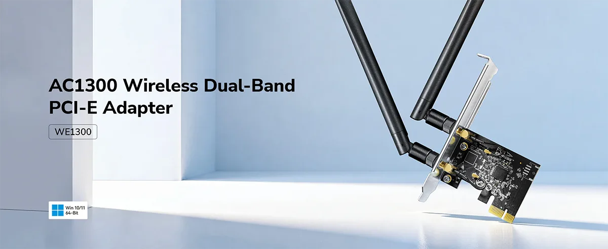 CUDY WE1300 AC1300 Dual Band  PCIe Wi-Fi Adapter Price in Bangladesh