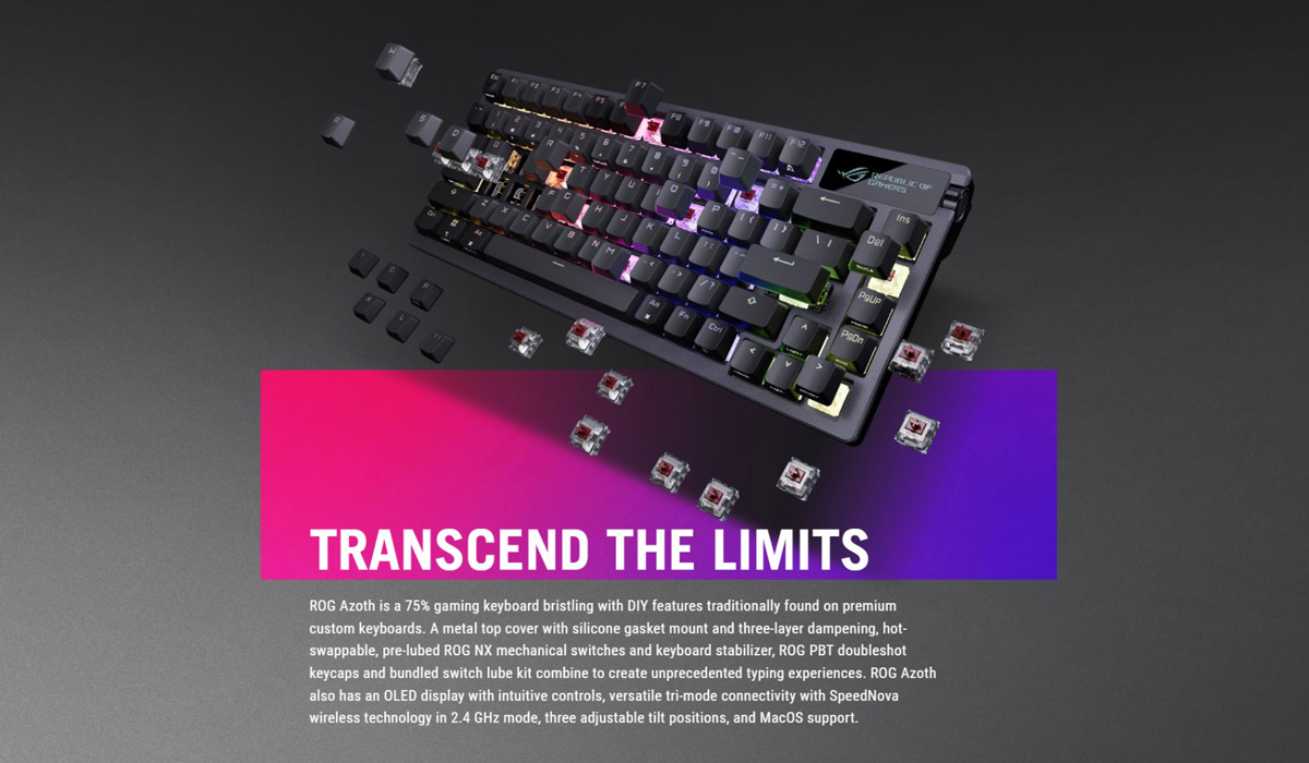 ASUS ROG Azoth (M701) NX Snow Switch Gaming Custom Mechanical Keyboard Price in Bangladesh