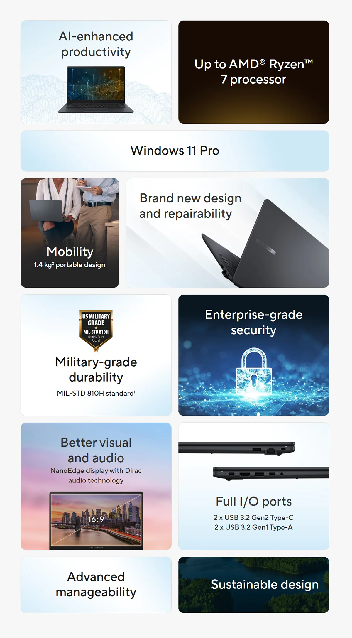 ASUS ExpertBook BM1 BM1403CDA-S60911 AMD Ryzen 7 7735HS 16GB RAM 512GB SSD 14" FHD Display Business Series Laptop ASUS ExpertBook BM1 BM1403CDA-S60911 AMD Ryzen 7 7735HS 16GB RAM 512GB SSD 14" FHD Display Business Series Laptop