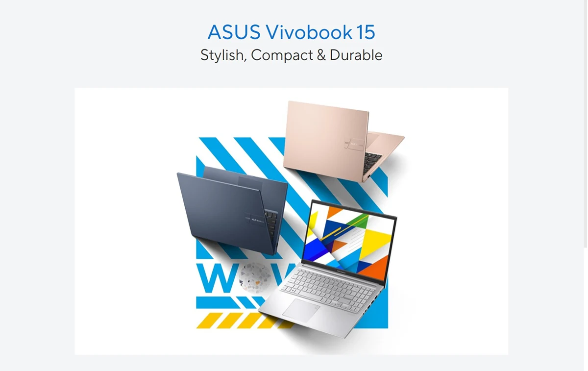 ASUS Vivobook 15 A1504VA-BQ387W Intel Core 5 120U 16GB RAM 512GB SSD 15.6" FHD Display Laptop