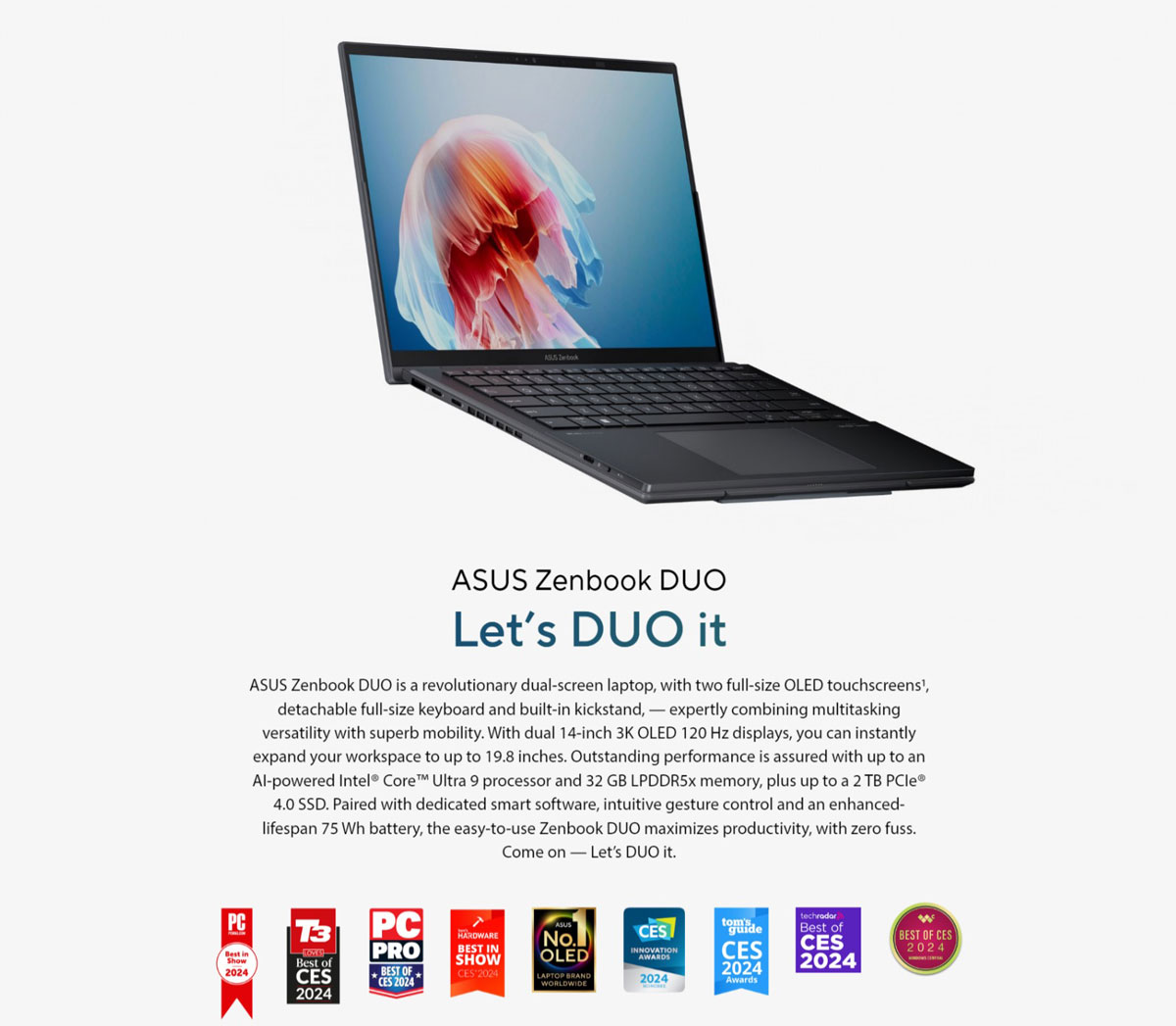 ASUS Zenbook Duo OLED UX8406MA-PZ026W Core Ultra 9 Laptop Price in Bangladesh