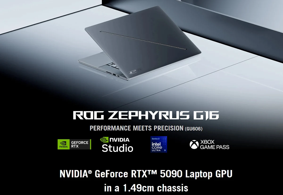 ASUS ROG Zephyrus G16 GU606AR-TB080W Core Ultra 9 32GB RAM 1TB SSD RTX 5070 Ti 16-inch OLED Gaming Copilot+ PC Price in Bangladesh ASUS ROG Zephyrus G16 GU606AR-TB080W Core Ultra 9 32GB RAM 1TB SSD RTX 5070 Ti 16-inch OLED Gaming Copilot+ PC Price in Bangladesh
