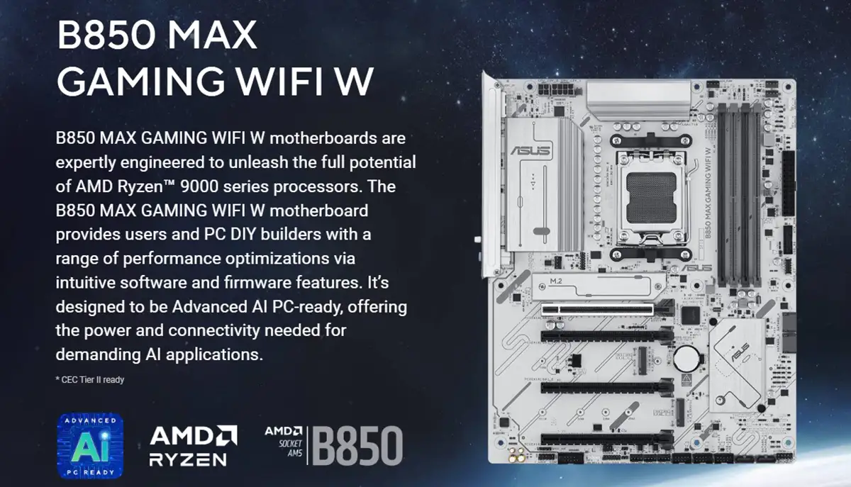 ASUS B850 MAX GAMING WIFI W AM5 ATX Gaming Motherboard Price in Bangladesh