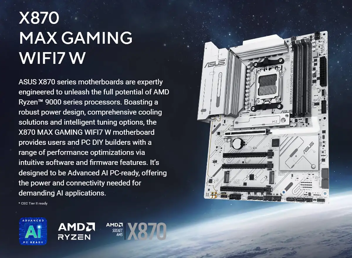 ASUS X870 MAX GAMING WIFI7 W AM5 ATX Gaming Motherboard Price in Bangladesh