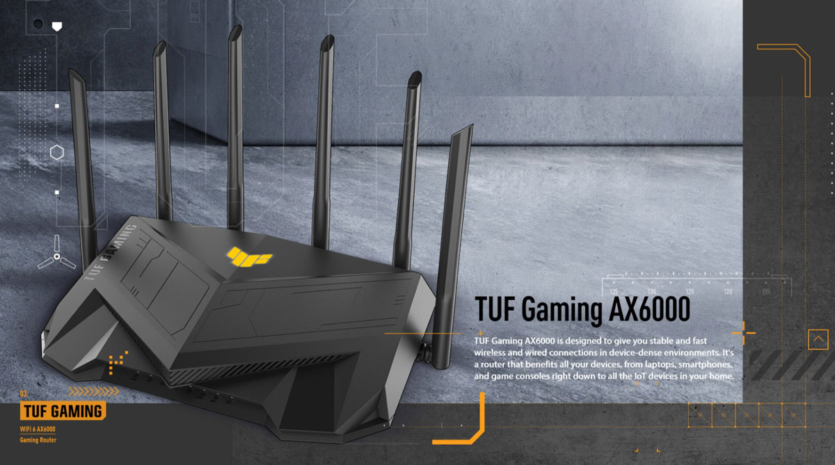 ASUS TUF Gaming AX6000 Dual Band WiFi 6 Gaming Router Price in Bangladesh