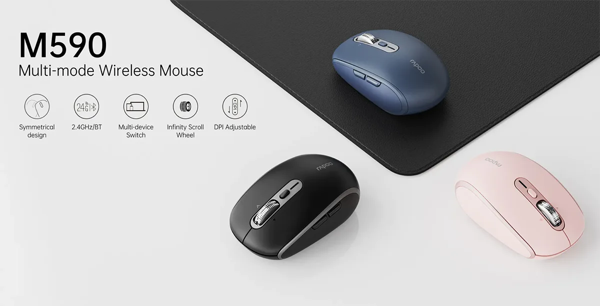 Rapoo M590 Multi-mode Wireless Mouse - Black Price in Bangladesh Rapoo M590 Multi-mode Wireless Mouse - Black Price in Bangladesh