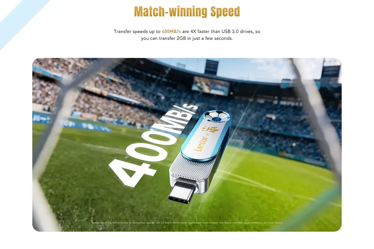 Lexar Elite Legend Dual Drive D500 Multi-Functional 128GB USB 3.2 Type-C SSD - AFA Legacy Collector's Edition Price in Bangladesh
