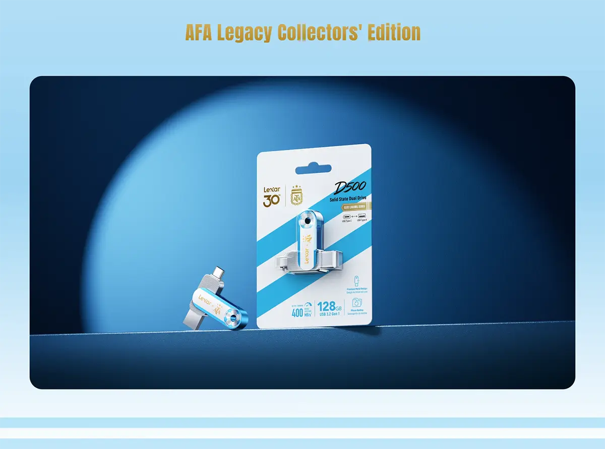 Lexar Elite Legend Dual Drive D500 Multi-Functional 128GB USB 3.2 Type-C SSD - AFA Legacy Collector's Edition Price in Bangladesh