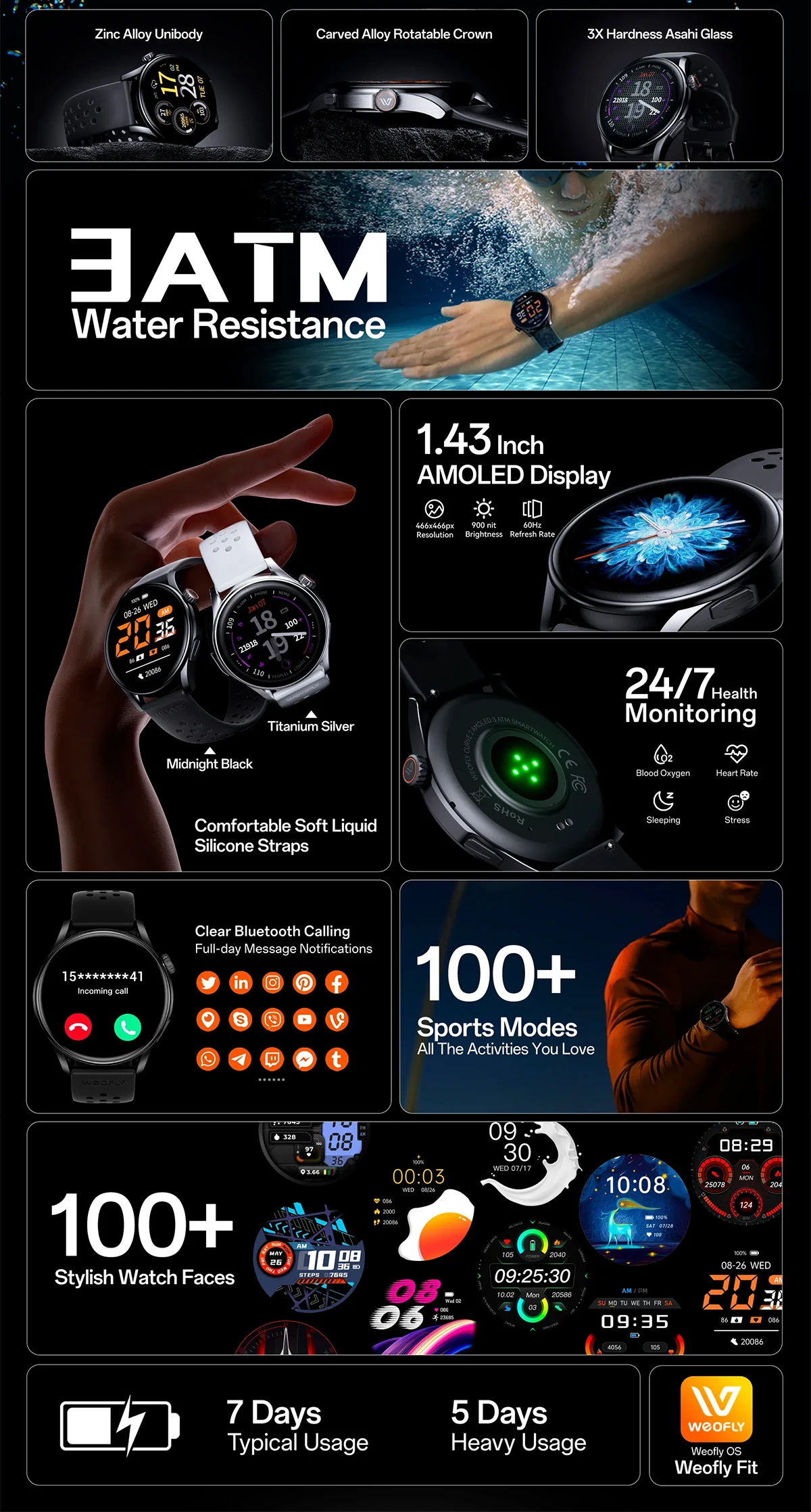 Weofly Curve 2 AMOLED Display Bluetooth Calling Smartwatch Price in BD Weofly Curve 2 AMOLED Display Bluetooth Calling Smartwatch Price in BD