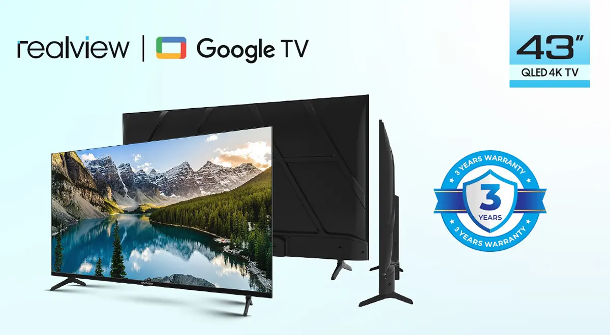 Realview L43D01 43-inch QLED 4K Google TV Price in Bangladesh