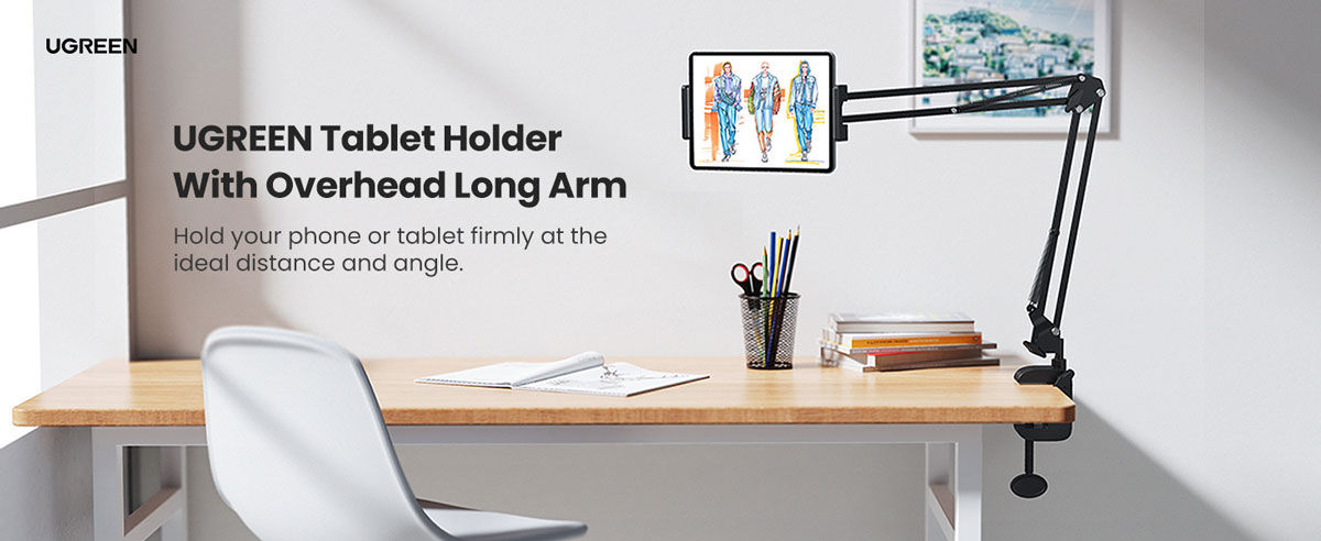 Ugreen LP142 (50394) Universal Holder with Folding Long Arm - Black Price in Bangladesh